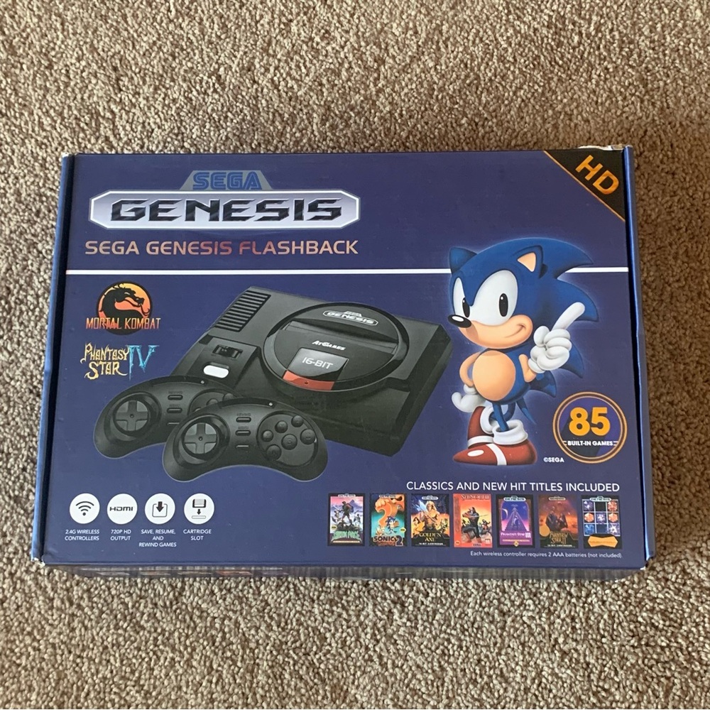 AtGames Sega Genesis Flashback HD retro Console - Black